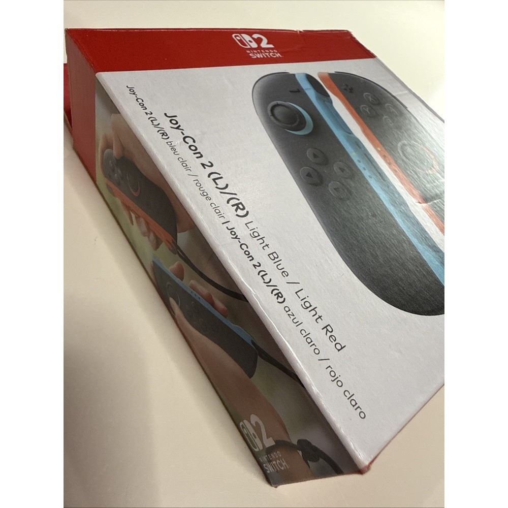 Nintendo Switch 2 Joy-Con 2 (L)/(R) Light Blue/Light Red Used With Slight Wear - Picture 2 of 11